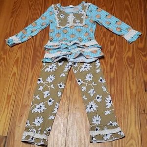 Girls ruffled top and bottom